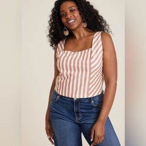 Maurice’s Plus Size Striped Corset Tank Top size XXL